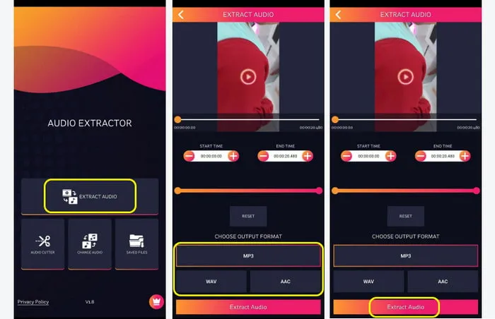 Extraire l’audio de la vidéo avec Extracteur Audio