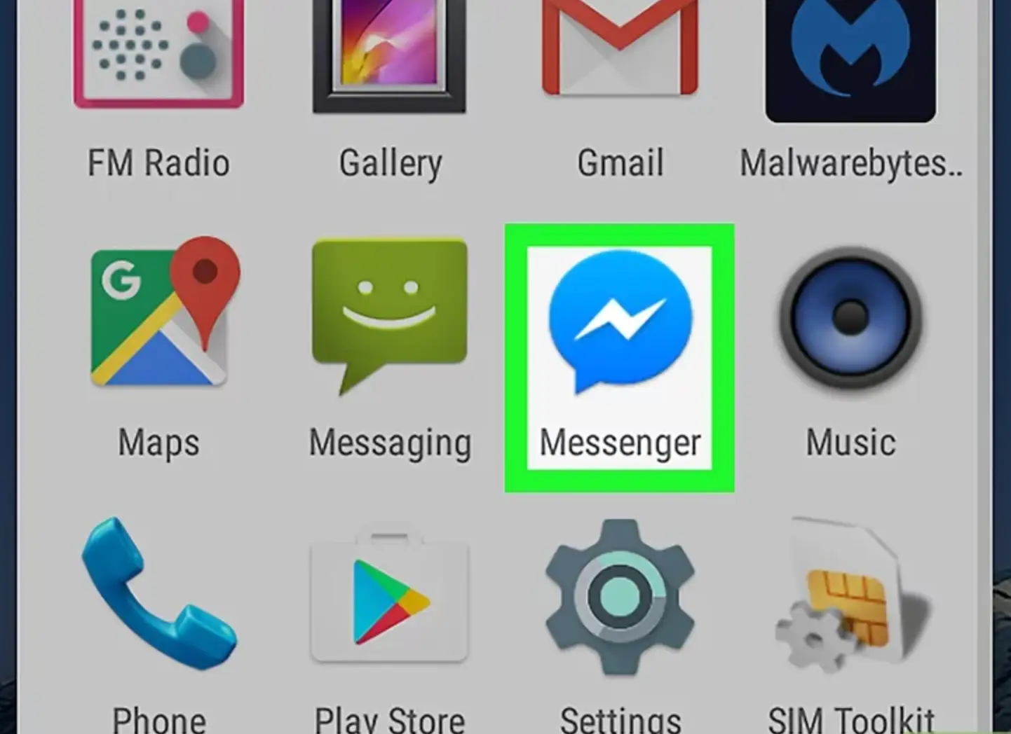 Ouvrir Messenger sur Android