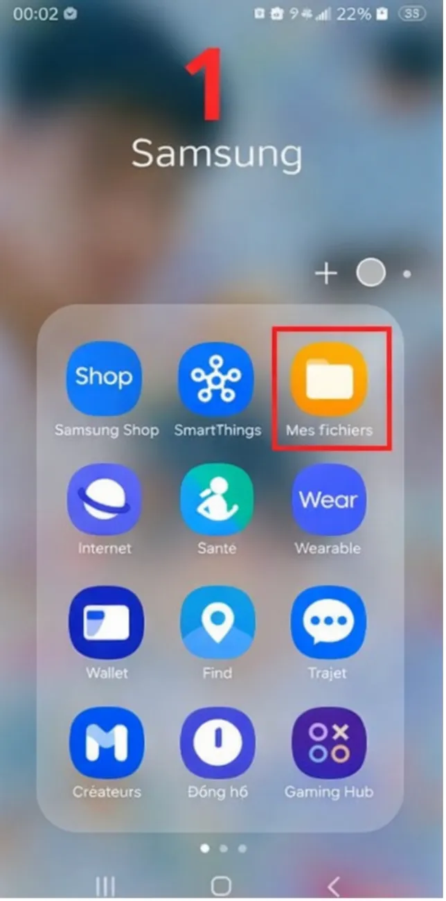 Étape 1. Ouvrez l’application Fichiers disponible sur votre appareil.