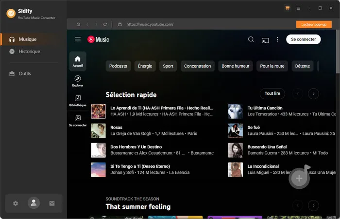 Étape 1: Se connecter au lecteur web YouTube Music