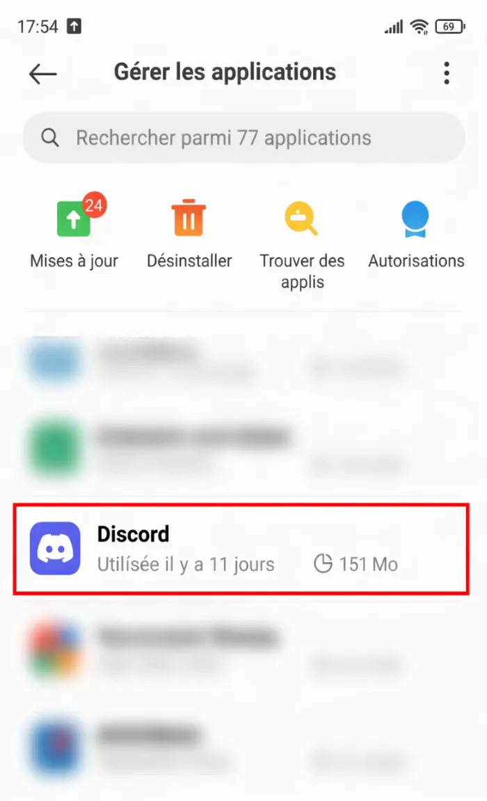 Étape 2 : Ouvrir les paramètres de notification.