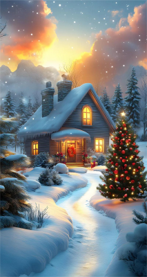 Fonds d’écran de neige de Noël